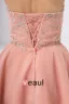 Chiffon Brodert Profilert Kjaereste Ermelos Rygglose Mini Plissert Cocktail Kjoler Festkjoler