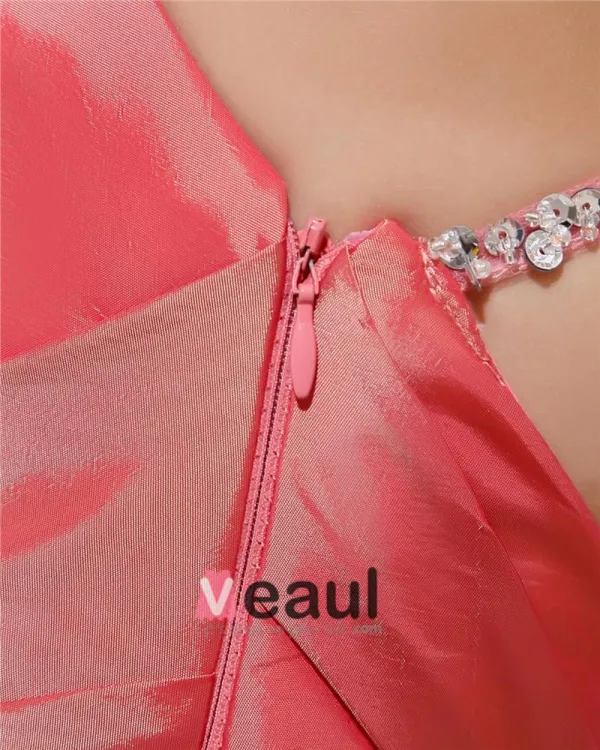 Beading Halter Neckline Floor Length Pleated Taffeta Woman Evening Dress