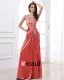 Beading Halter Neckline Floor Length Pleated Taffeta Woman Evening Dress