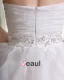 Organza Beading Ruffle Sweetheart Sleeveless Cathedral Train Ball Gown Wedding Dresses