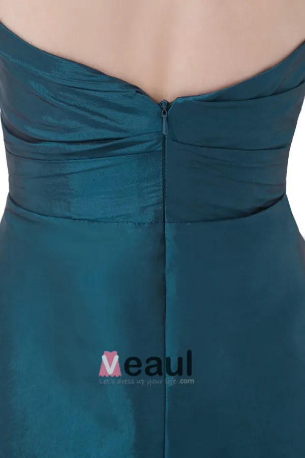 Taffetas De Mode Noeud Pente Robe De Demoiselle D'honneur De Longueur De La Cuisse