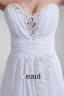 Sweetheart Beading Pleated Floor Length Chiffon Empire Wedding Dress