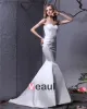 Sweetheart Beading Sash Floor Length Satin Mermaid Wedding Dress