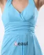 Mousseline De Soie Volants Etage Halter Robes De Demoiselle D'honneur De Longueur Sans Manches