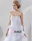 Satin Organza Applique Layered Sweetheart Cathedral Bridal Ball Gown Wedding Dress