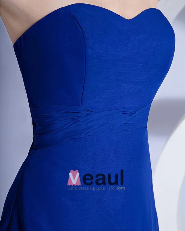 Kjaereste Chiffon Sash Knelange Brudepikekjoler
