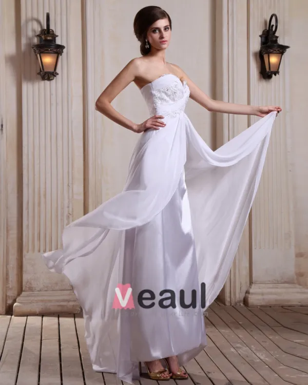 En Mousseline A Volants Sweetheart Gaine Nuptiale Robe De Mariée De Robe