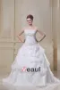 Taffeta Organza Beaded Embroidery Sweep Plus Size Bridal Gown Wedding Dress