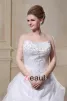 Taffeta Organza Beaded Embroidery Sweep Plus Size Bridal Gown Wedding Dress