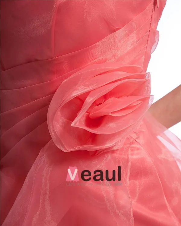Chiffon Applique Pleated One Shoulder Floor Length Bridesmaid Dresses