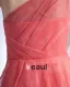 Chiffon Applique Pleated One Shoulder Floor Length Bridesmaid Dresses