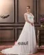 Yarn Beading V Neck Court Plus Size Bridal Gown Wedding Dress