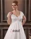 Yarn Beading V Neck Court Plus Size Bridal Gown Wedding Dress