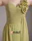 Une Fleur De Longueur De Plancher En Mousseline De Soie Robe De Demoiselle D'honneur Femme Plisse A L'epaule