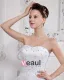 Satin Tulle Beading Chapel Strapless Bridal Ball Gown Wedding Dress