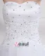 Satin Tulle Beading Chapel Strapless Bridal Ball Gown Wedding Dress