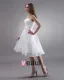 Charmante Ceinture De Satin Genou Longueur Robe De Demoiselle D'honneur Bustier