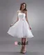 Charmante Ceinture De Satin Genou Longueur Robe De Demoiselle D'honneur Bustier