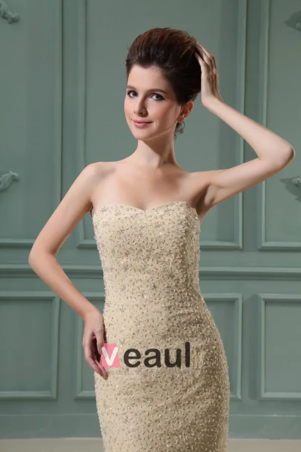 Trägerlosen Ärmellos Reißverschluss Bodenlangen Chiffon Frau Mermaid Brautkleid