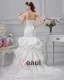 Satin Rüschen Applique Schatz Gericht Mermaid Brautkleid Hochzeitskleider