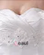 Elegant Sweetheart Beading Ruffles Floor Length Court Train Satin Sheath Wedding Dress