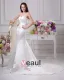 Elegant Sweetheart Beading Ruffles Floor Length Court Train Satin Sheath Wedding Dress