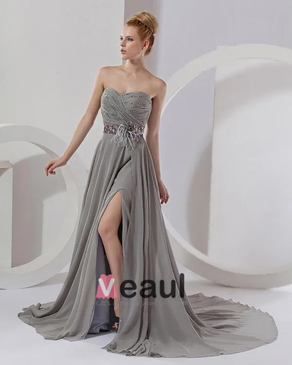 Empire Sweetheart Floor Length Chiffon Special Occasion Women's Celebrity Dress