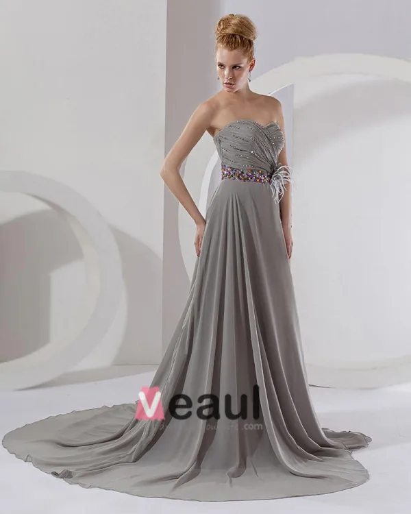 Empire Sweetheart Floor Length Chiffon Special Occasion Women's Celebrity Dress