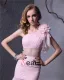 Elegant Garn Ruffle Plissert Blomst Skranende Asymmetrisk Lengde Kvinner Ballkjoler