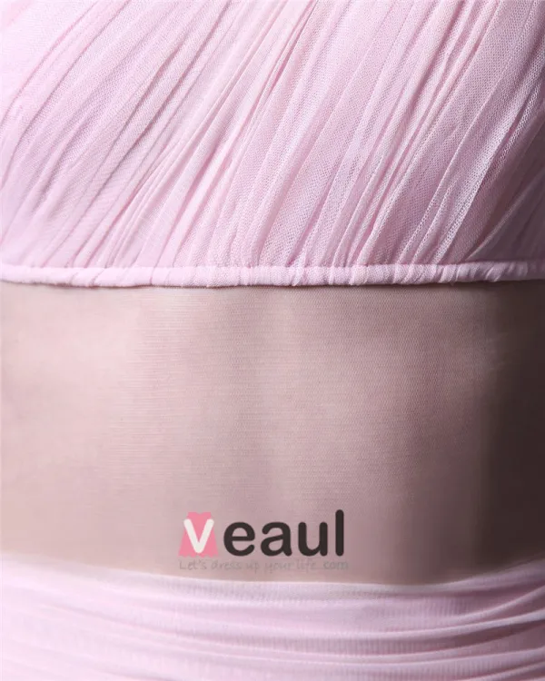 Elegant Garn Ruffle Plissert Blomst Skranende Asymmetrisk Lengde Kvinner Ballkjoler