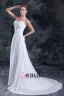 Sweetheart Etage Longueur Robe De Mousseline De Mariée Empire Plisse