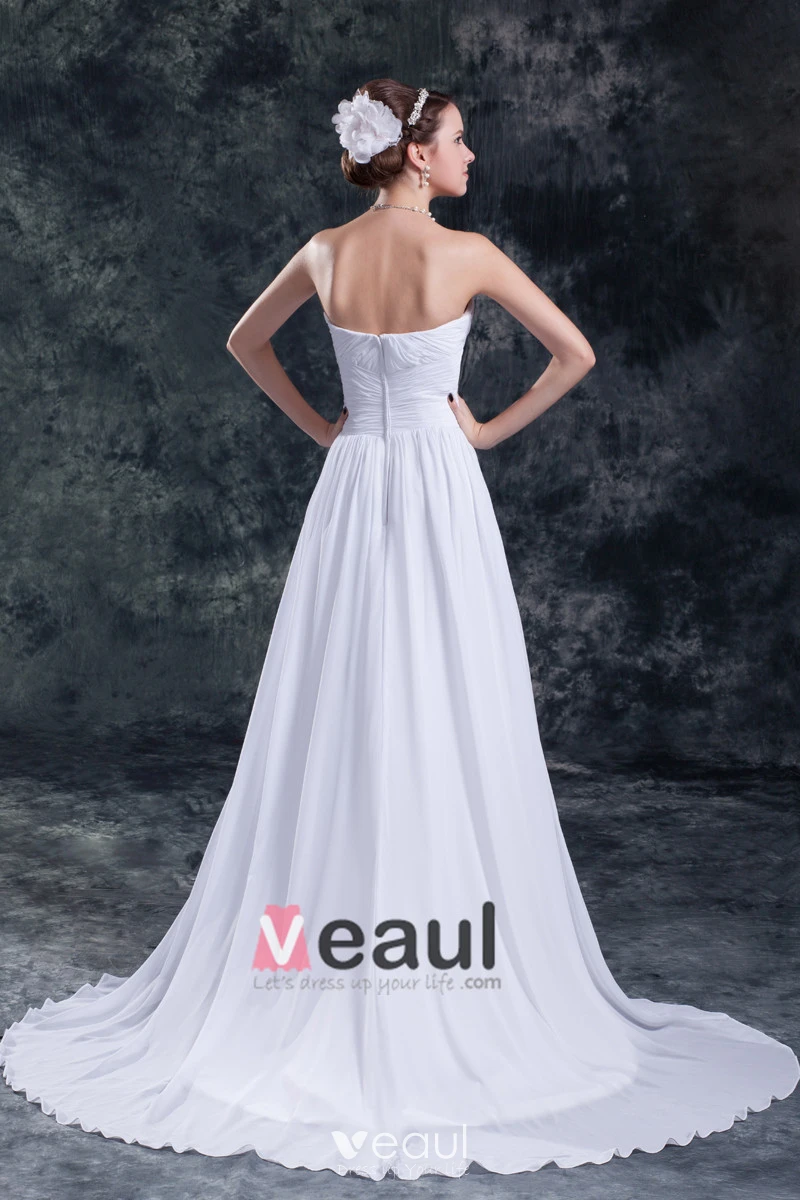 empire sweetheart floor length chiffon dress