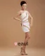Sheath Chiffon Beading One Shoulder Mini Cocktail Dress
