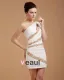 Sheath Chiffon Beading One Shoulder Mini Cocktail Dress