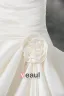 Satin A Volants Fleur De Train De Cour De Robe De Mariée Fourreau Bustier