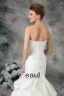 Satin A Volants Fleur De Train De Cour De Robe De Mariée Fourreau Bustier