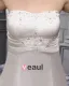 Elegant Strapless Floor Length Satin Embrpoidery Court Plus Size Bridal Wedding Dresses