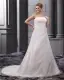 Elegant Tribunal Bretelles En Mousseline Une Ligne De Mariée Plus La Taille Robe De Mariée