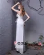 Perlant Cheville Longueur Robe De Mousseline De Mariée Fourreau