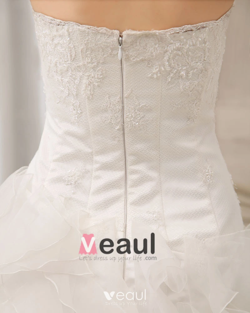 Bridal Bustier White with Back Zipper