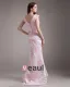V Cou Applique Perles Etage Longueur Satin Robe De Mariée Fourreau