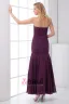 Chiffon Ruffle Kjaereste Ermelos Rygglose Glidelas Ankel Lengde Plissert Cocktail Kjoler
