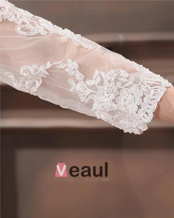 Mooie Off-the-shoulder Kathedraal Trein Taft Kant Grote Maten Bruidsjurken Trouwjurken