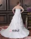 A-ligne Bretelles En Taffetas Broderies De Perles Plus La Robe De Mariage De Taille