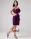 Organza Beading Flower Knee Length Cocktail Dress