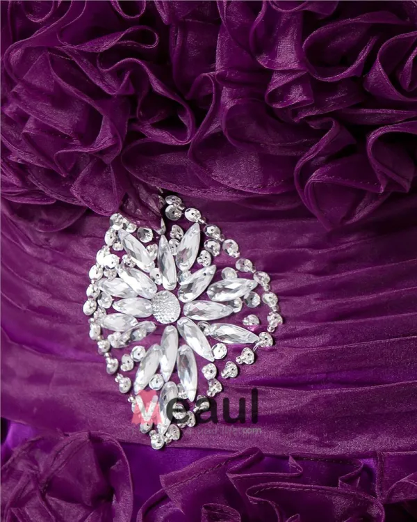 Organza Beading Flower Knee Length Cocktail Dress