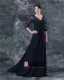 Pleated V Neck Chiffon Floor Length Mothers of Bride Guests Dresses