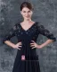 Pleated V Neck Chiffon Floor Length Mothers of Bride Guests Dresses