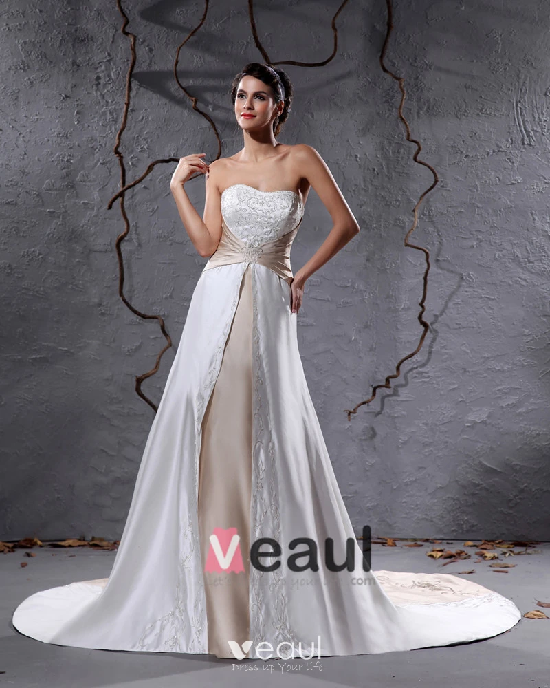 Charmeuse Wedding Dress Train