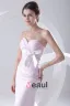 Mote Satin Plissert Bowknot Kjaereste Ermelos Ankel Lengde Brudepikekjoler
